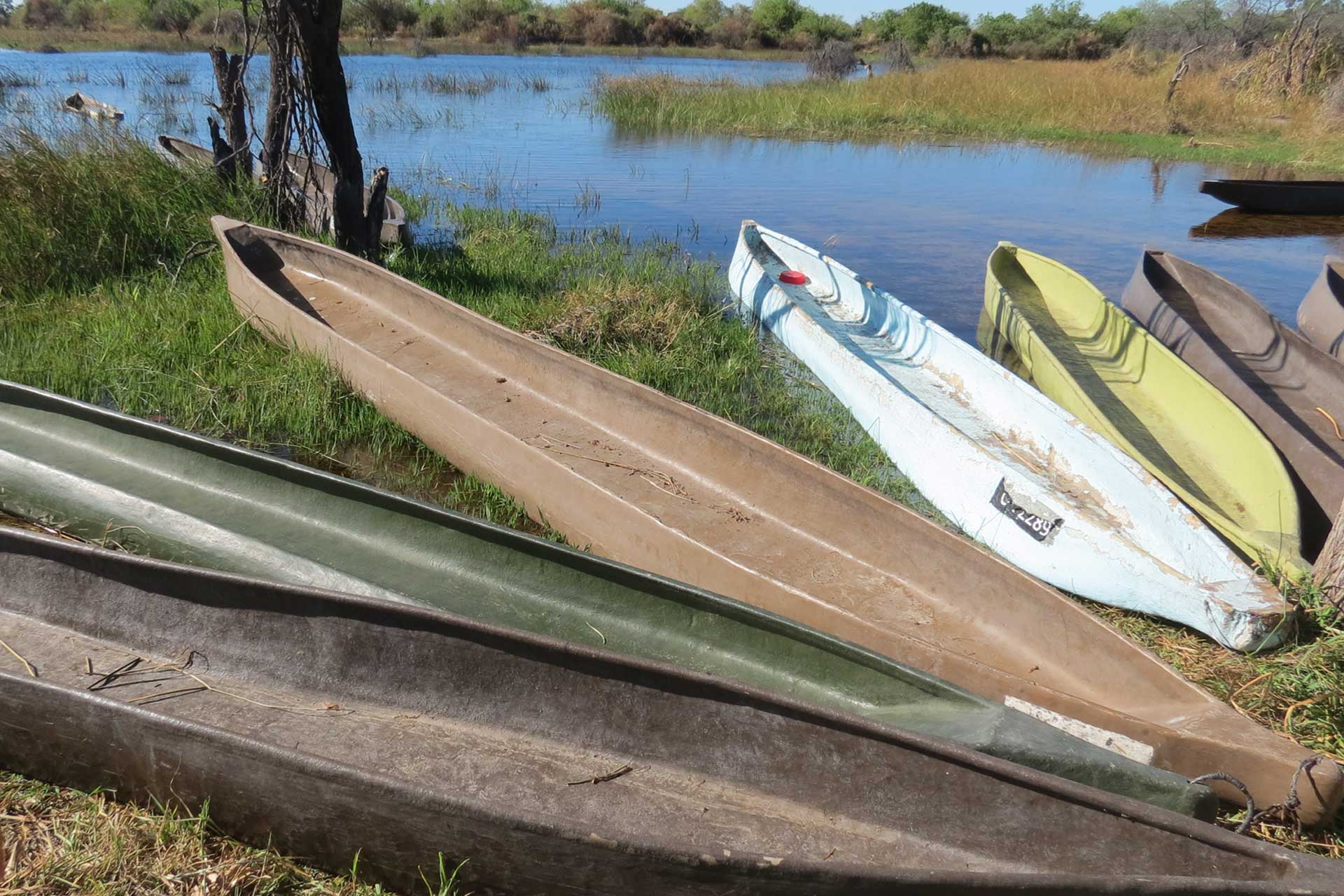 Kanus am Fluß - Authentic Botswana Tours