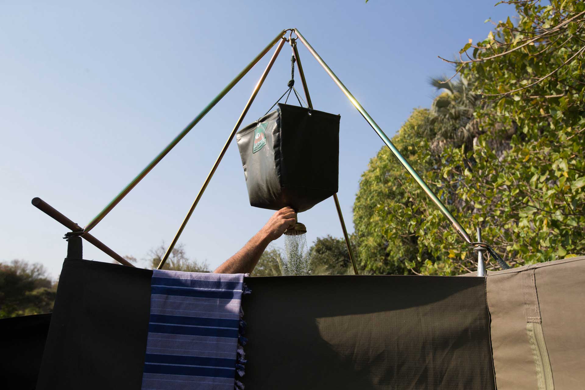 Luxuszelte mit seperatem Badezimmer und Dusche